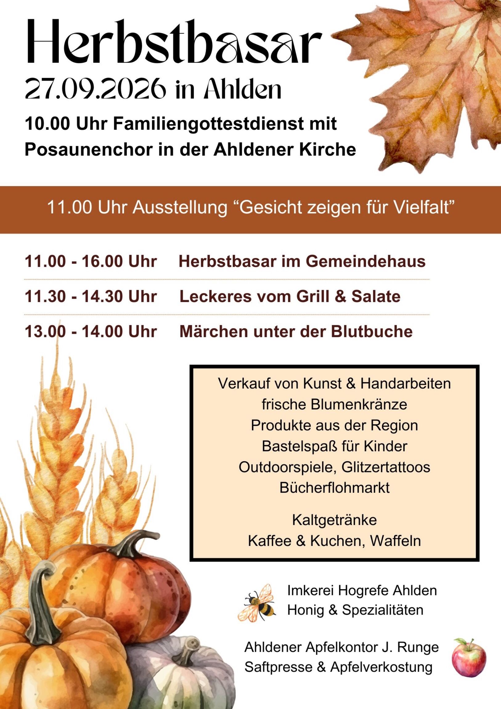 Plakat Herbstbasar 2026
