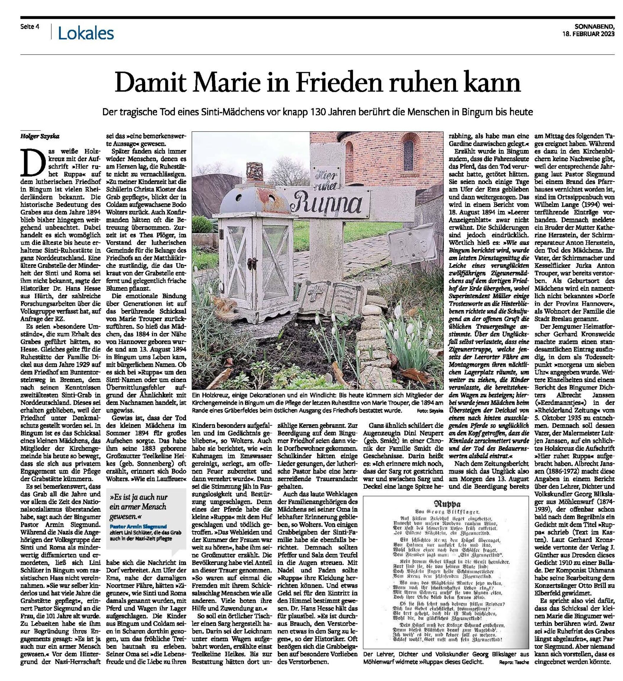 Marie Trouper, genannt Ruppa