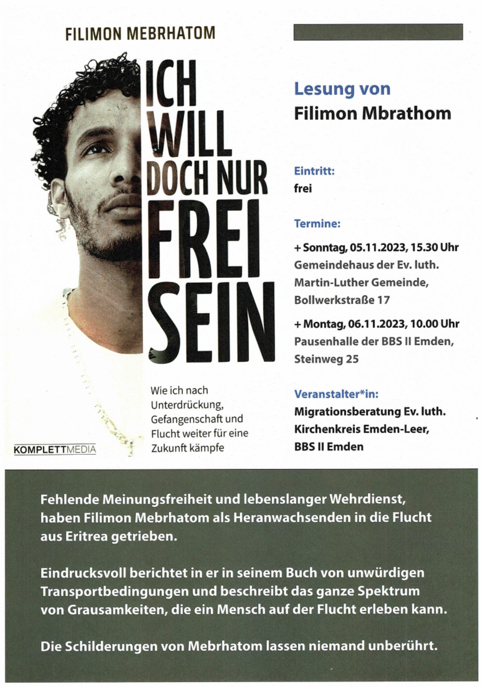 Plakat Lesung Filimon Mebrhatom