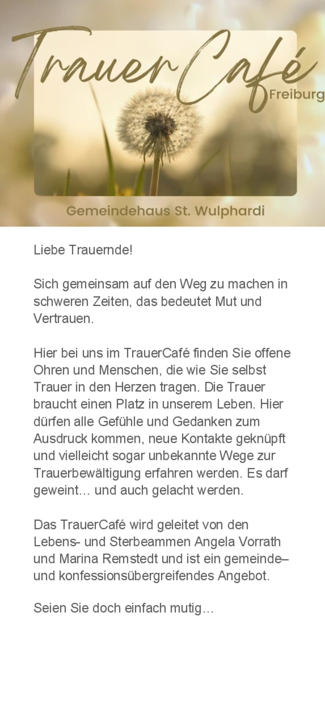 Flyer 2025 TrauerCafé1