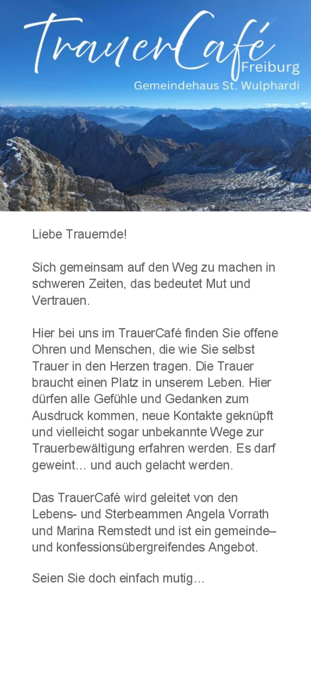 Flyer 2025 TrauerCafé1