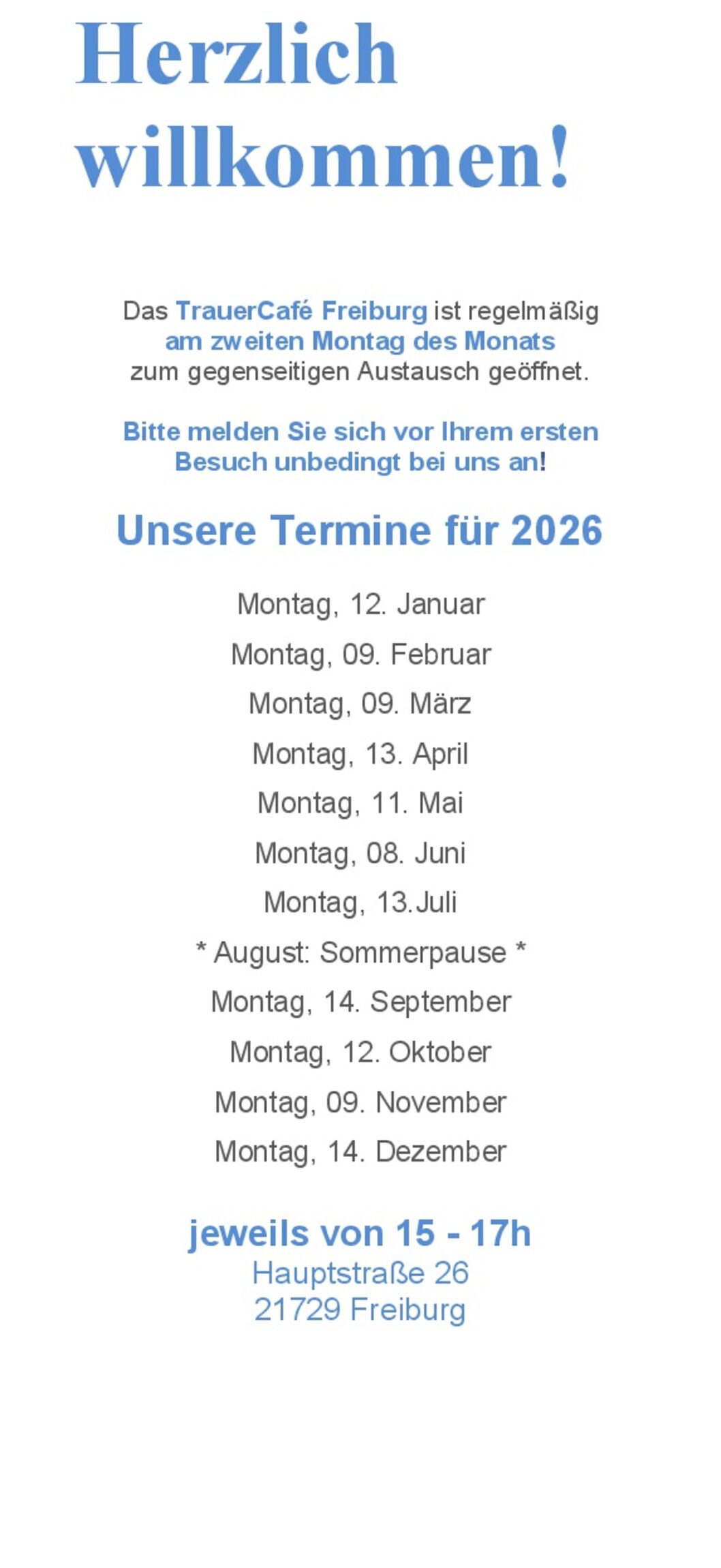 Flyer 2025 TrauerCafé2