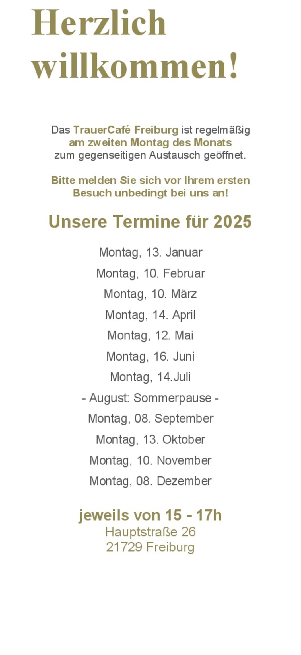 Flyer 2025 TrauerCafé2