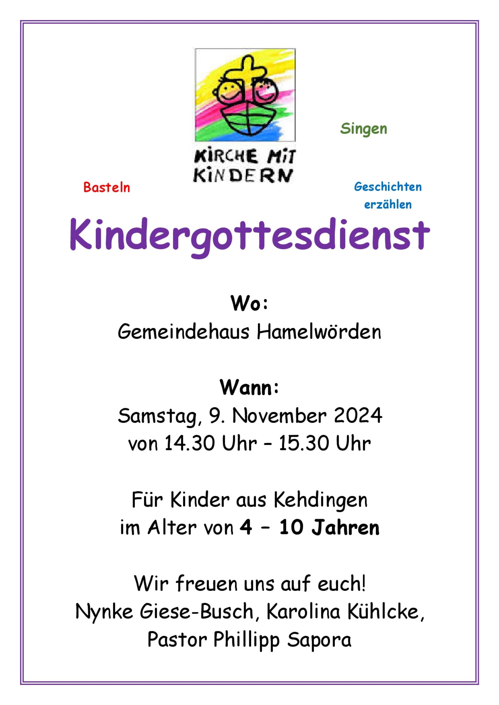 Kindergottesdienst Flyer groß