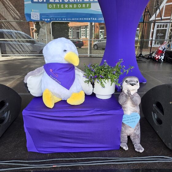 Maskottchen am Elbe Kirchentag 