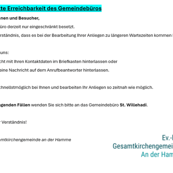 Bürozeiten