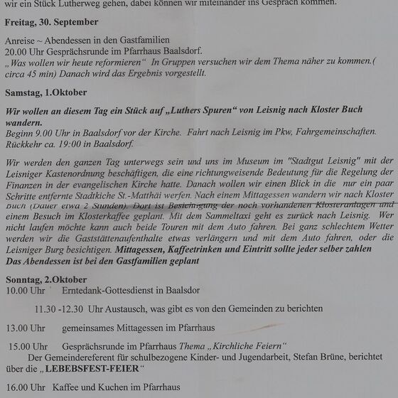 PROGRAMM  BAALSDORF-MÖLKAU