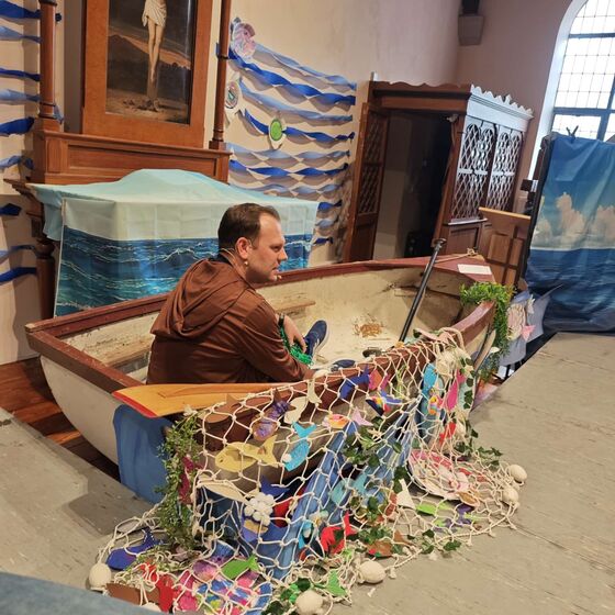 Pastor Simon Schupetta als Petrus